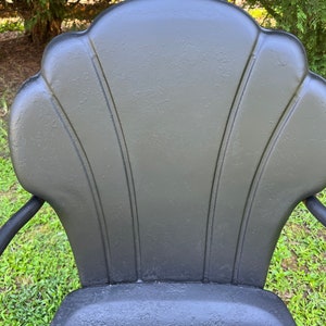 Vintage Set of Two Shellback Metal Motel Chairs Cantilevered Black ...