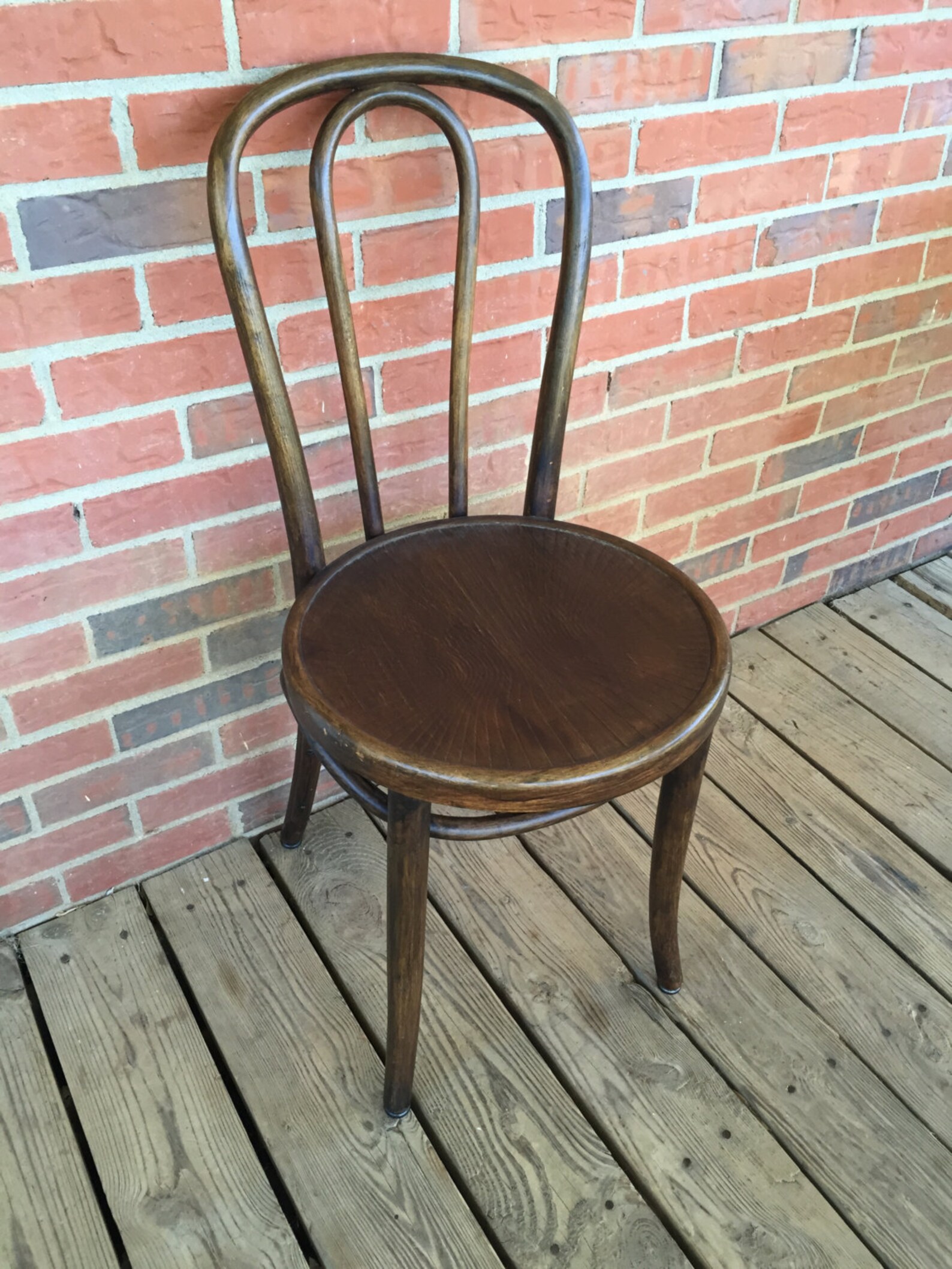 Vintage Style Bentwood Chair Embossed Seat Etsy