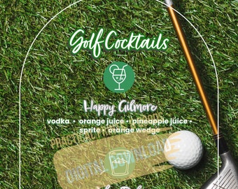 Cocktailmenu golfthemafeest