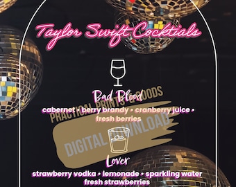 Taylor Swift-cocktailmenu