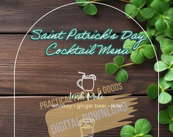 Cocktailmenu Saint Patrick's Day