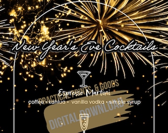 Cocktailmenu op oudejaarsavond