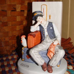1980 Norman Rockwell 'Asleep on the Job' ;  Danbury Mint