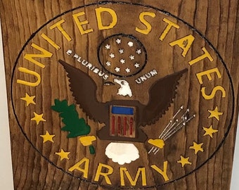 United States Army Wooden Sign