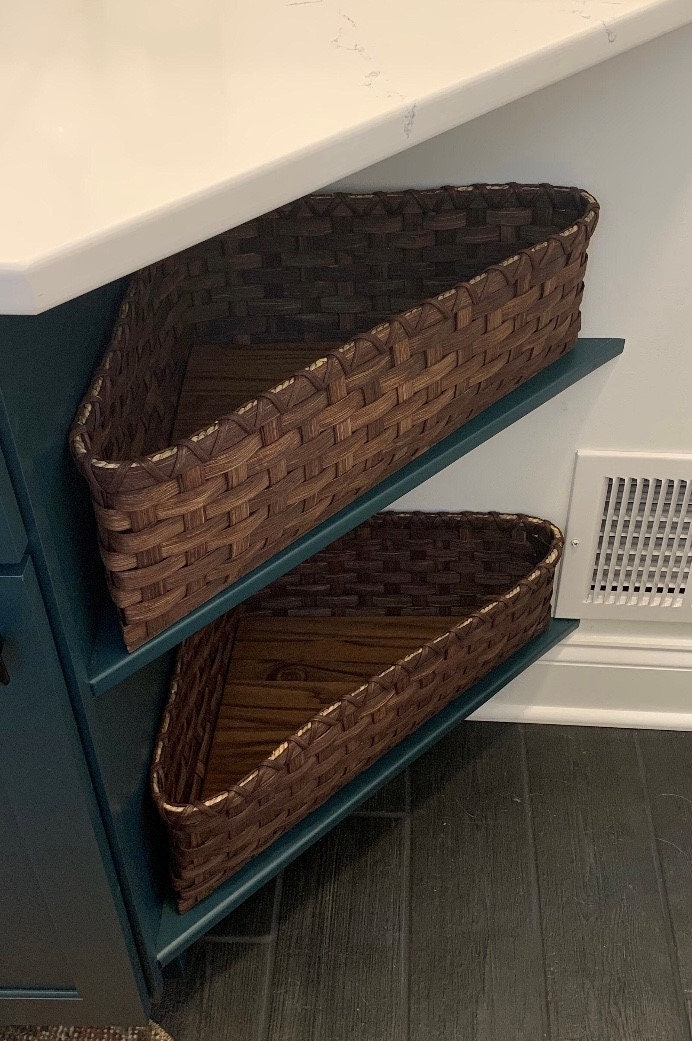 Corner Basket ANY COLOR 15Lx11Wx6H Triangle Shape | Etsy