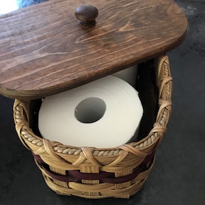 2-Roll Toilet Paper Storage Basket with lid