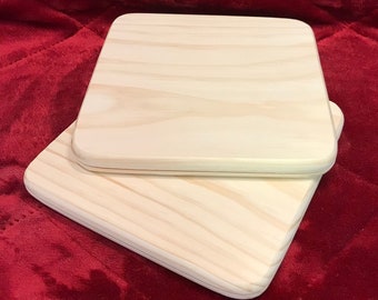 8" Square Slotted Wood Base made of pine 2026