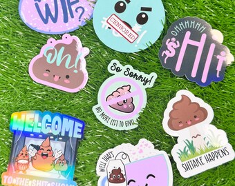 Poop Deck Sticker Rude Poop Cartoon Sticker: Funny Waterproof PVC Decal - Etsy Canada
