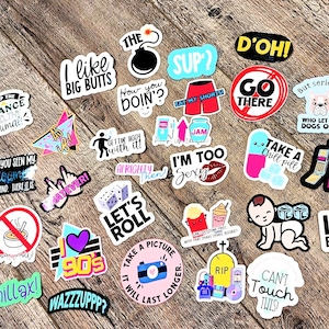 90s Stickers - Fun, Randomly chosen 6 pack!