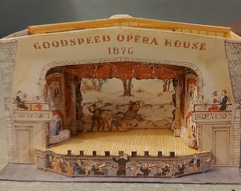 paper toy vintage  theatre model goodspeed opera theatre zip file