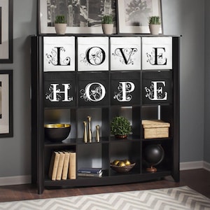 Custom Ikea Drona Storage Box Expedit/Kallax Insert LETTERS/Inspirational Words