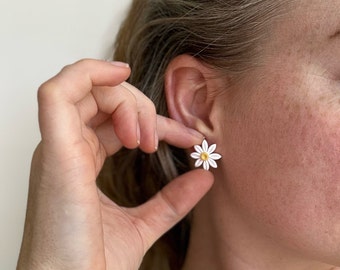 Polymer Clay Daisy Studs