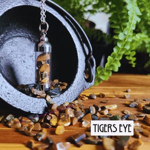 Tiger&#39;s Eye Crystal Necklace for Strength, Courage, Protection & Confidence – Natural Healing Gemstone Jewelry for Spiritual Balance
