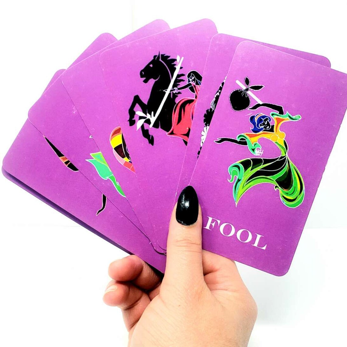 Tarot Card Deck Purple Tarot Deck Indie Deck 78 Card Tarot Etsy
