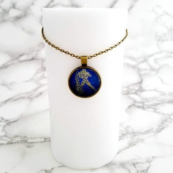 Aquarius Necklace Zodiac Sign Jewelry February Birthday - Etsy