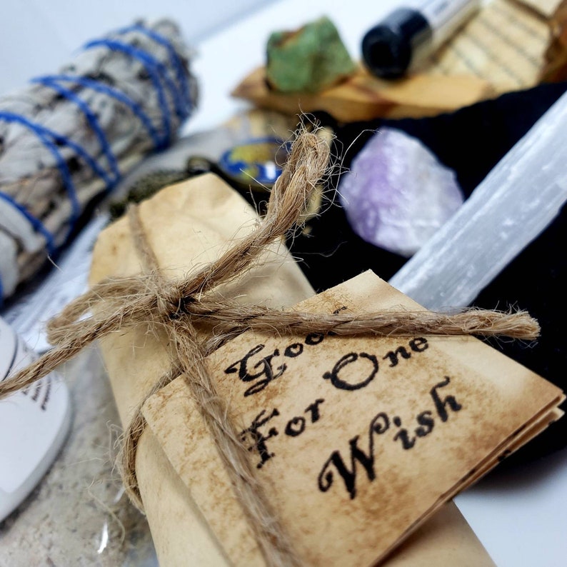 Pisces gift set, Spell jar kit, Witch altar kit, Witchcraft gift set, Wish grant spell, Zodiac sign gift pisces, Wish gifts, Birthday gifts image 6