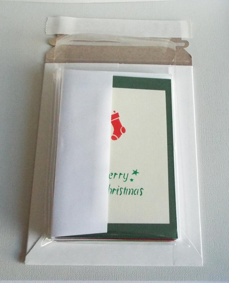 Traditonal Stocking Stuffer Simple Stationery Set Christmas Card Set Handmade,Gift Embossed Merry Christmas