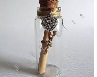 Message in a bottle, Romantic gift, Love poem, I love you gifts, Wedding message in a bottle, Romantic anniversary gift, Gift, "I Love You"