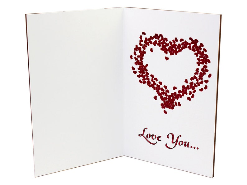 Valentines Day Wife Her Women Mom Girlfriend and Parents Love You Anniversary Wood Cards Gifts Presents for Husband Him Men Dad Boyfriend