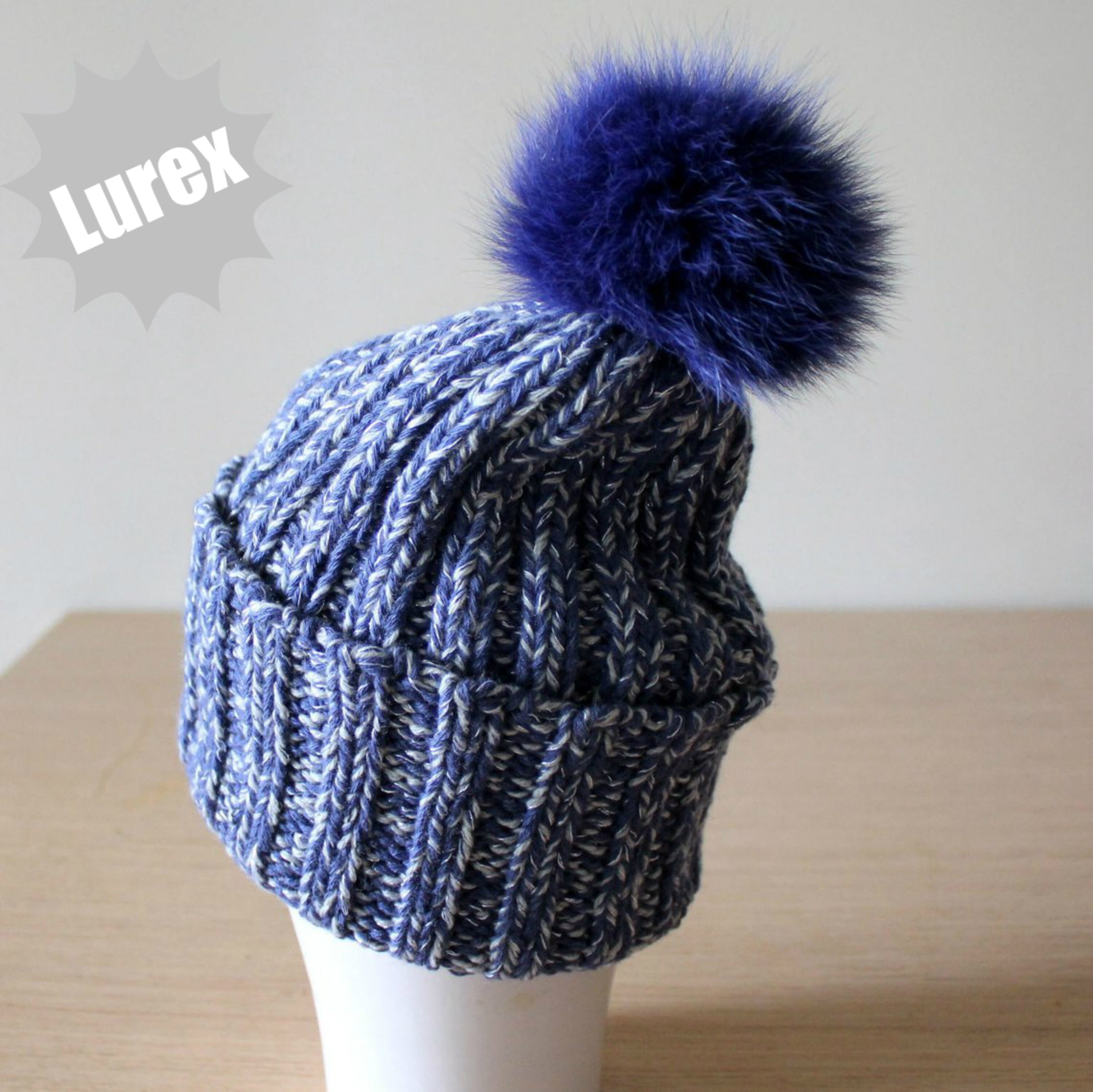 Ladies Knitted Ribbed Sequin Beanie Bobble Ski Hat With Removable Pom Pom Ladies Knitted Ribbed Sequin Beanie Bobble Ski Hat With Removable Pom Pom