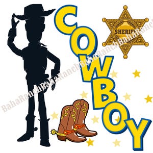 Woody Cowboy Sheriff Western Child Graphic PNG