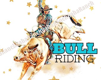 Bull Riding Cowboy Rodeo PNG file