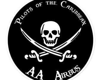 Patch style POTC AA Airbus sticker