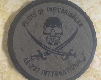 Pilots of the Caribbean AA 737 International 4" Coaster