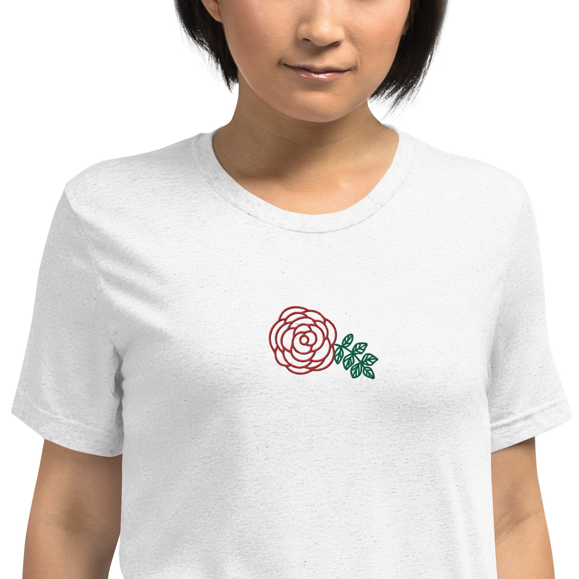 Stereo Rose Embellished Cropped Tee main image 1