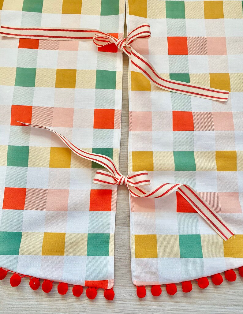 New Gingham Christmas Tree Skirt