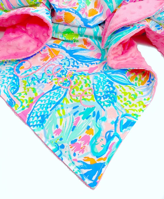 lilly pulitzer swaddle blanket