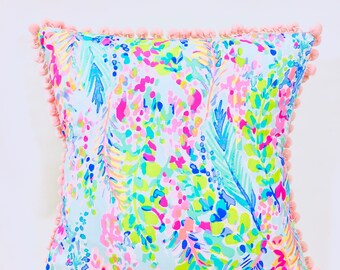 New 2018 Lilly Pulitzer "Catch The Wave" Throw Pillow