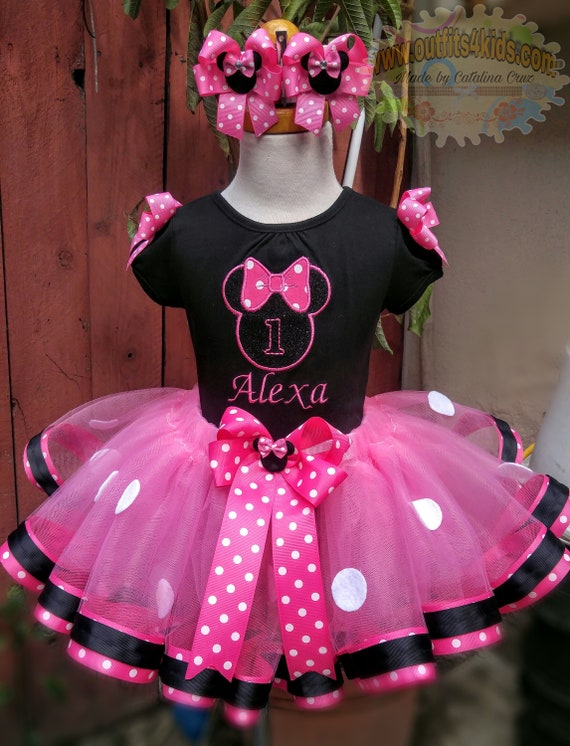 Entrada Nube escalar Traje personalizado de cumpleaños Tutu de Minnie Mouse con - Etsy España