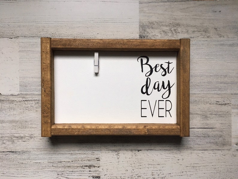 Best Day Ever Sign With Picture Holder Trip Memento Best Etsy