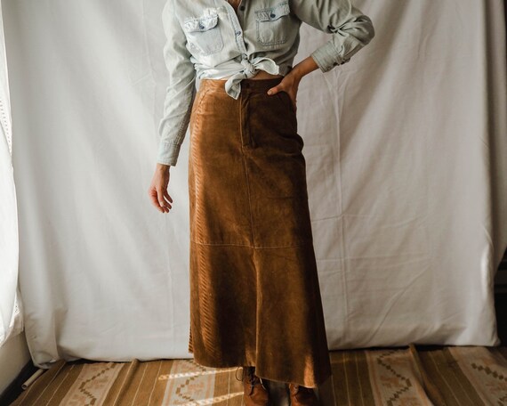 vintage Canadian suede skirt