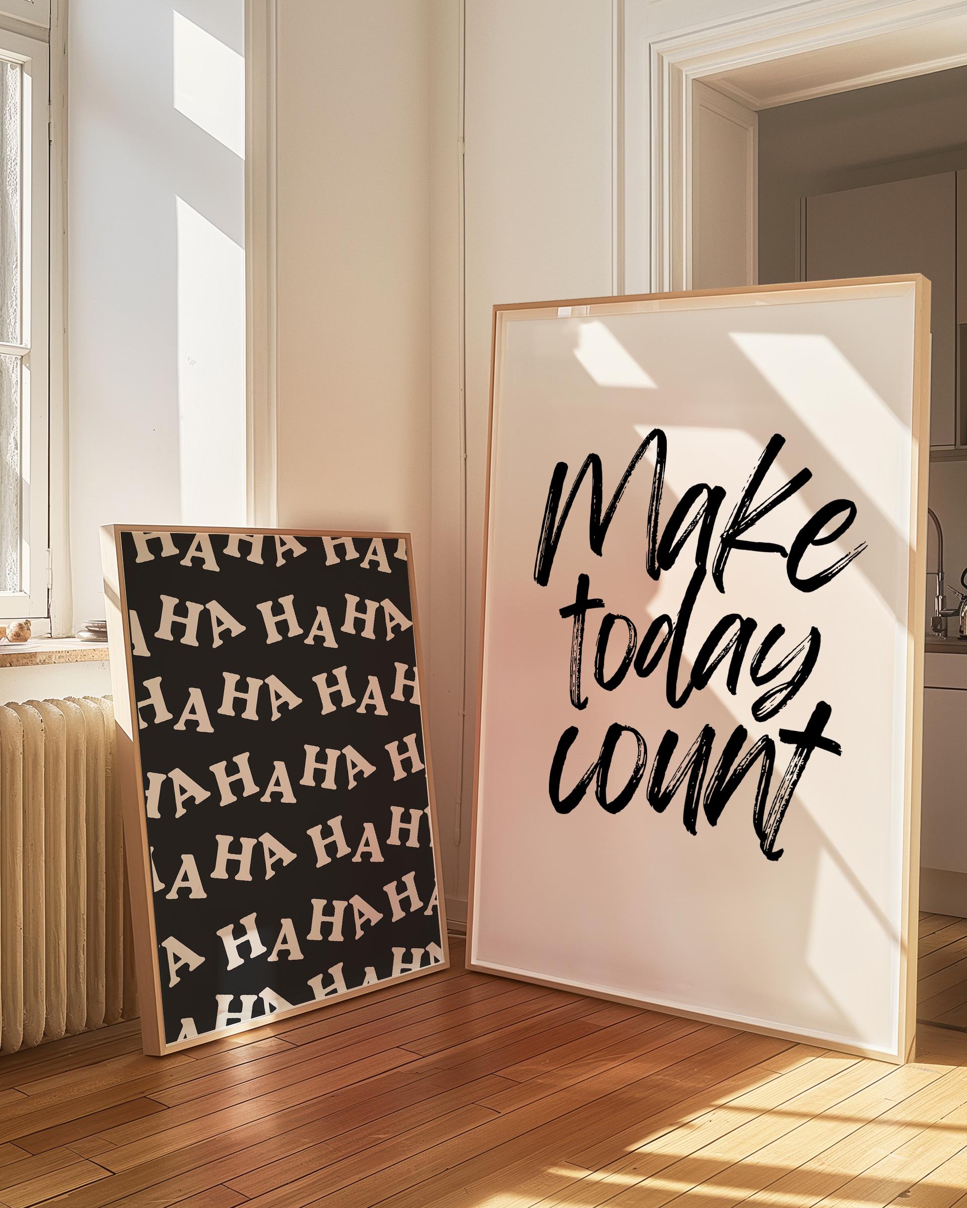 Make Today Count Digital Art Print Affirmation Poster Motivational ...