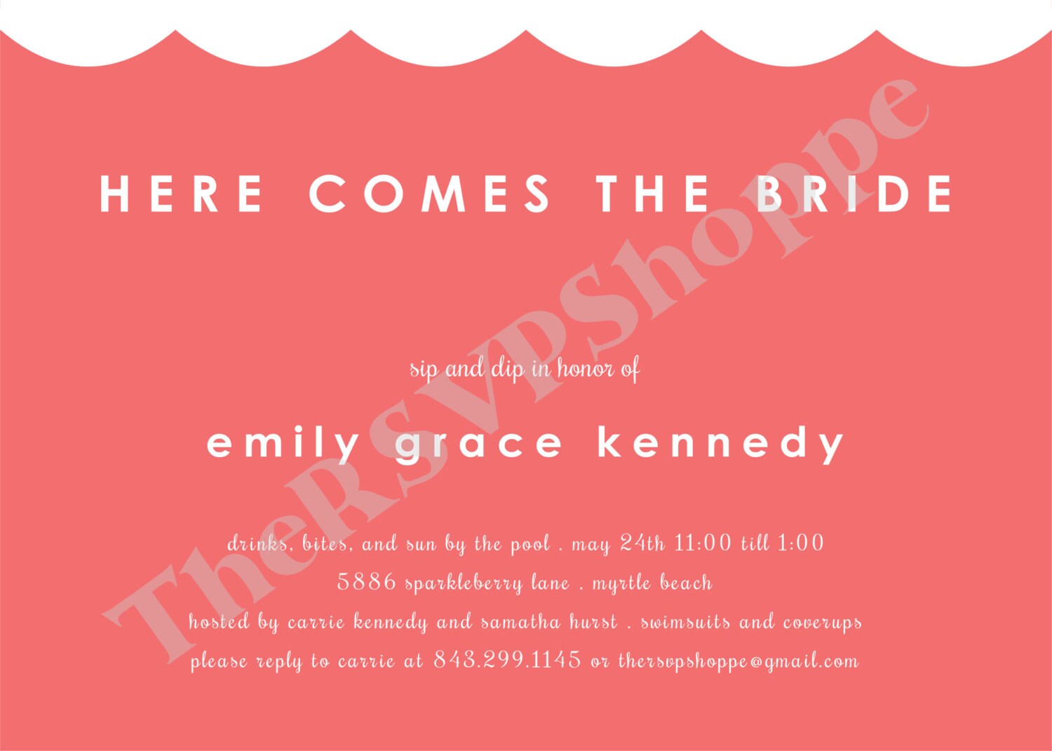 Sip & Dip Invitation Cute and Simple Printable Digital File Etsy