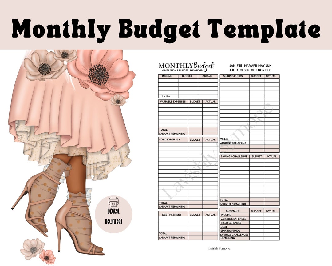 Monthly Budget Template, Budget Planner Printable, Finance Planner ...