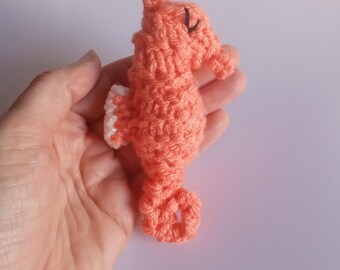 Mini Seahorse Knitted Stuffed Ornament - Sea Life Ornament