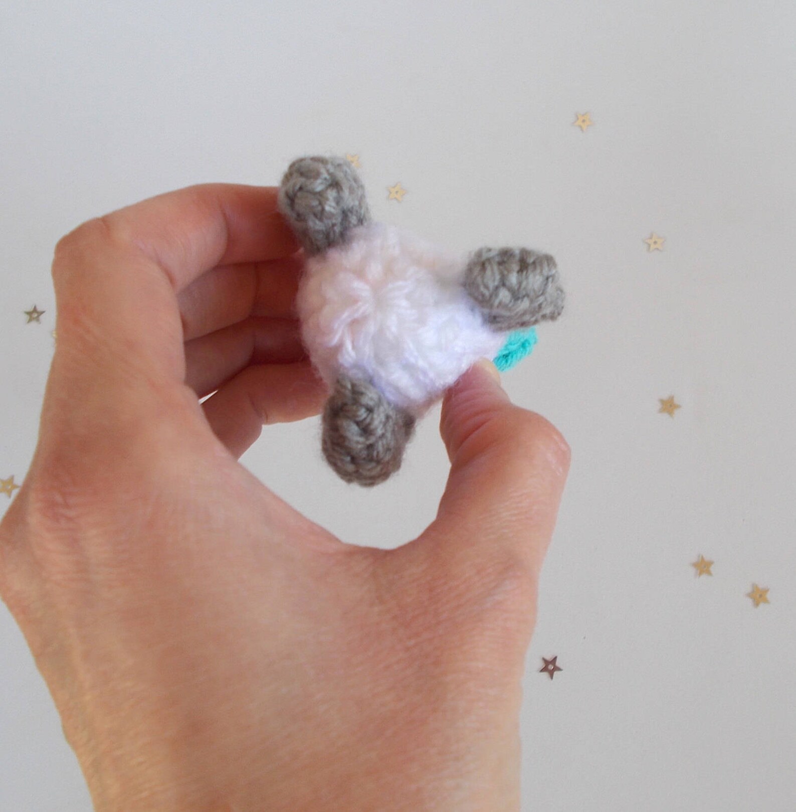 Miniature Rocket Ship Knitted Soft Toy - Stuffed Rocket - Kids Room ...