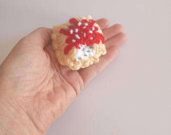 Ravioli Knitted Stuffed Ornament - Food Ornament