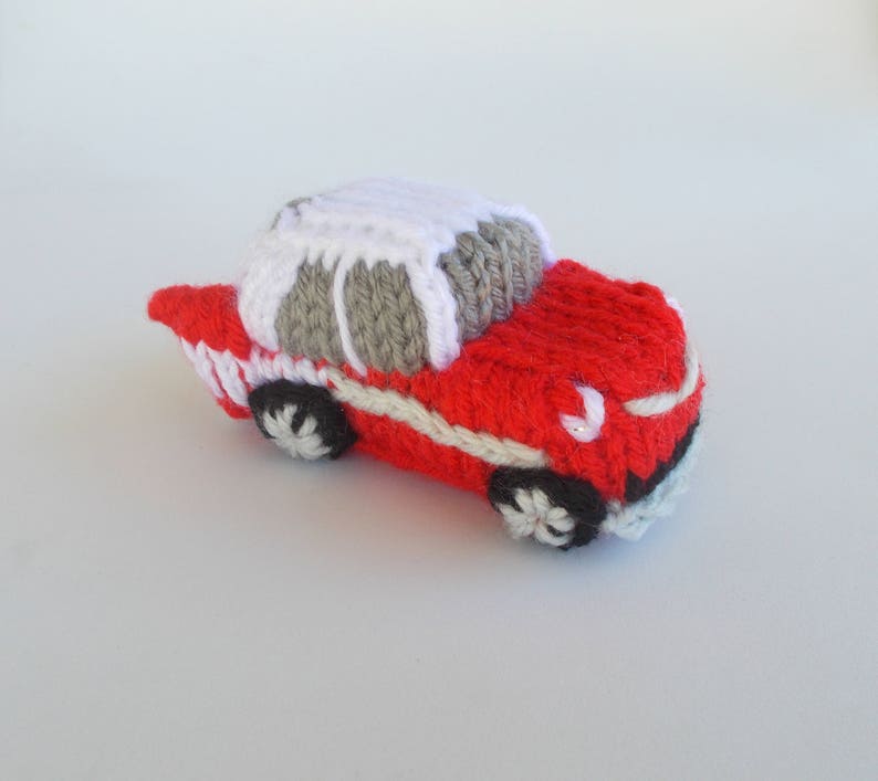 Car Decor Stocking Stuffer 57 Bel Air Gift Idea Vehicle Ornament Retro Car Model Mini Classic Car Knitted Stuffed Ornament