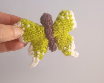 Mini Swallowtail Butterfly Knitted Stuffed Ornament - Insect Ornament