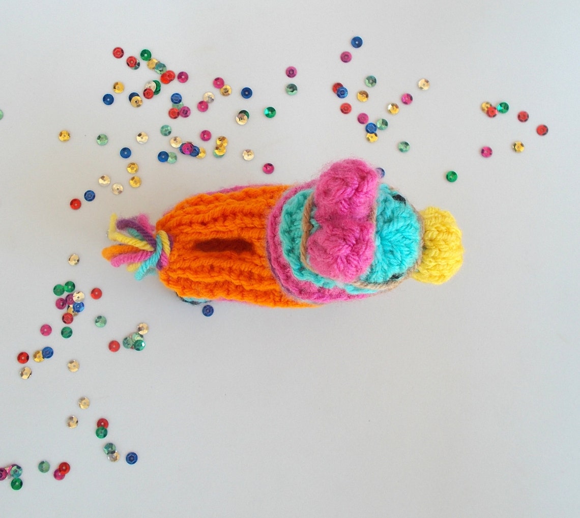 Small Donkey Pinata Knitted Interactive Desktop Toy Pinata Etsy