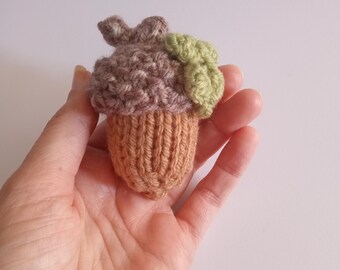 Acorn Knitted Stuffed Ornament - Woodland Ornament