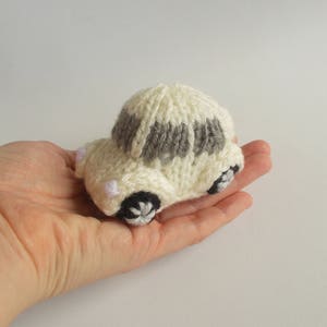 Miniature Retro Beetle Car Knitted Soft Ornament - Boys Stuffed Toy - Model Vehicle - Mini Classic Car - Car Ornament - Kids Room Decor