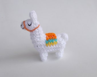 Miniature Llama Knitted Soft Ornament - Cute Animal Ornament - Unique Stocking Stuffer - Mini Llama - Mobile Supply - Christmas Ornament
