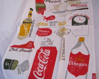 NEW FREE SHIPPING Coca-Cola Dishtowel /"BBQ/"