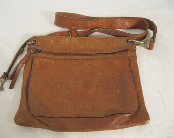 fossil leather computer bolsa