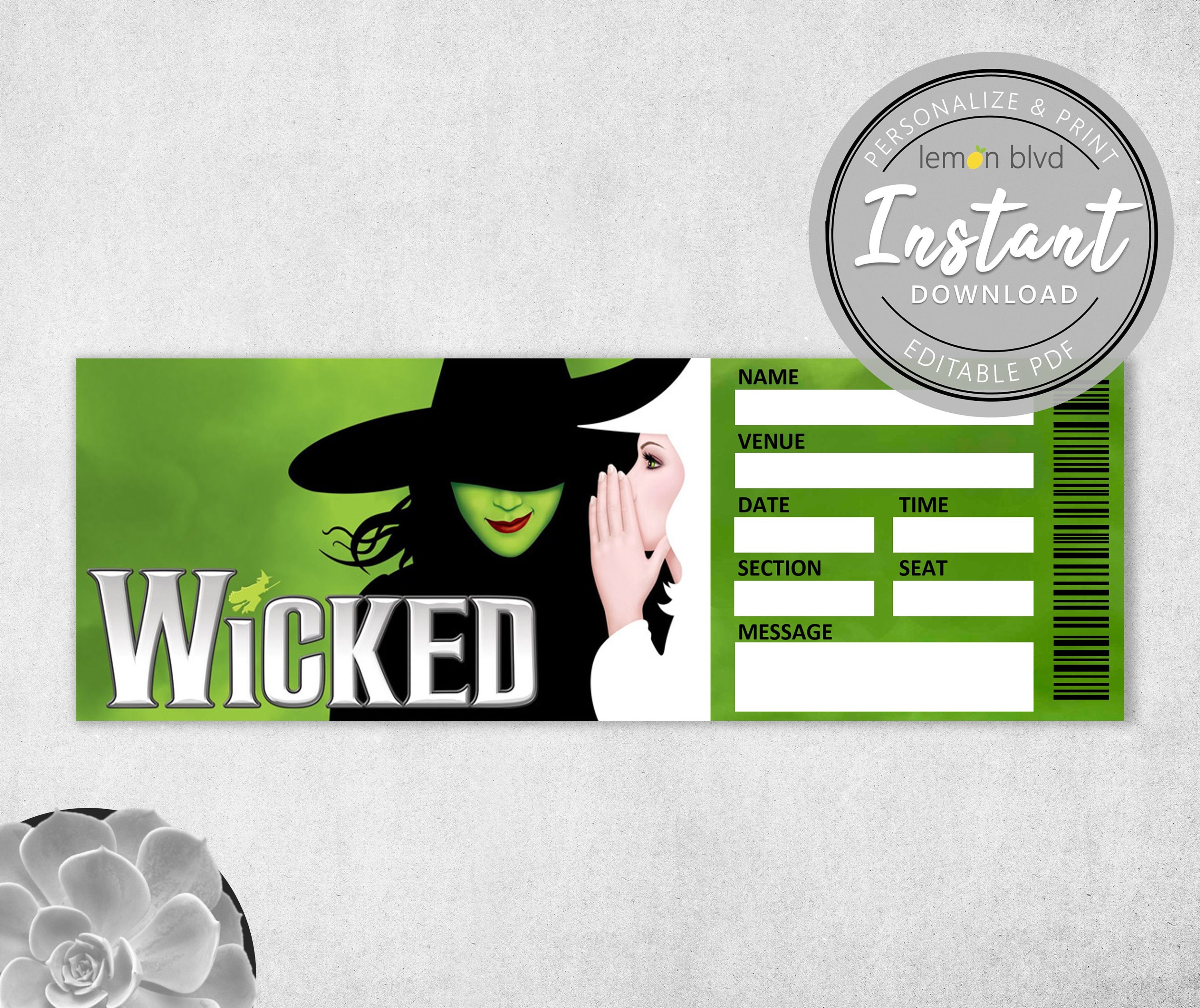 wicked-ticket-printable-surprise-gift-reveal-broadway-etsy-uk